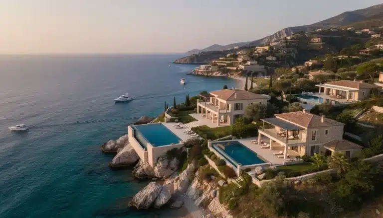 An illustrated diagram showing the key benefits of curated global villas affluent traveler preferences strategies