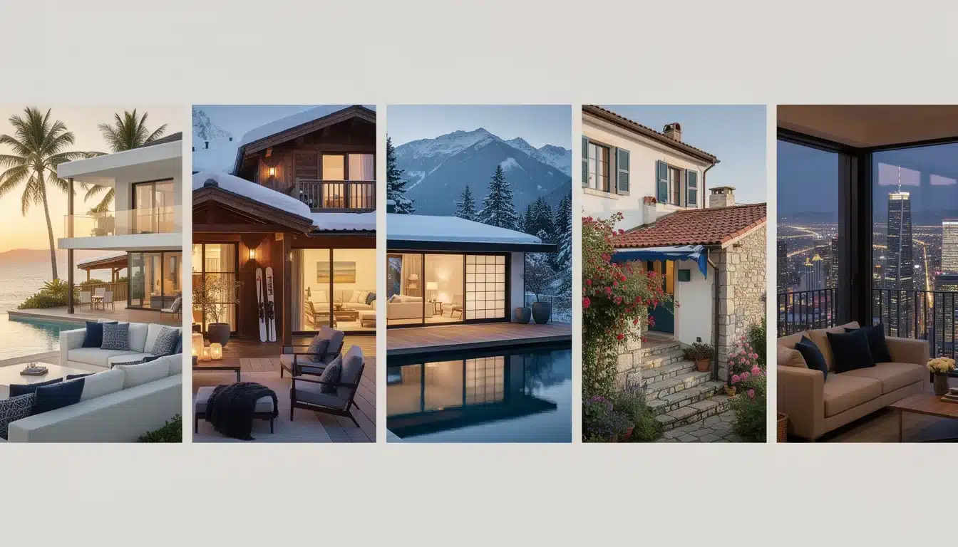 A step-by-step visual process guide demonstrating how diversified international vacation home portfolio works