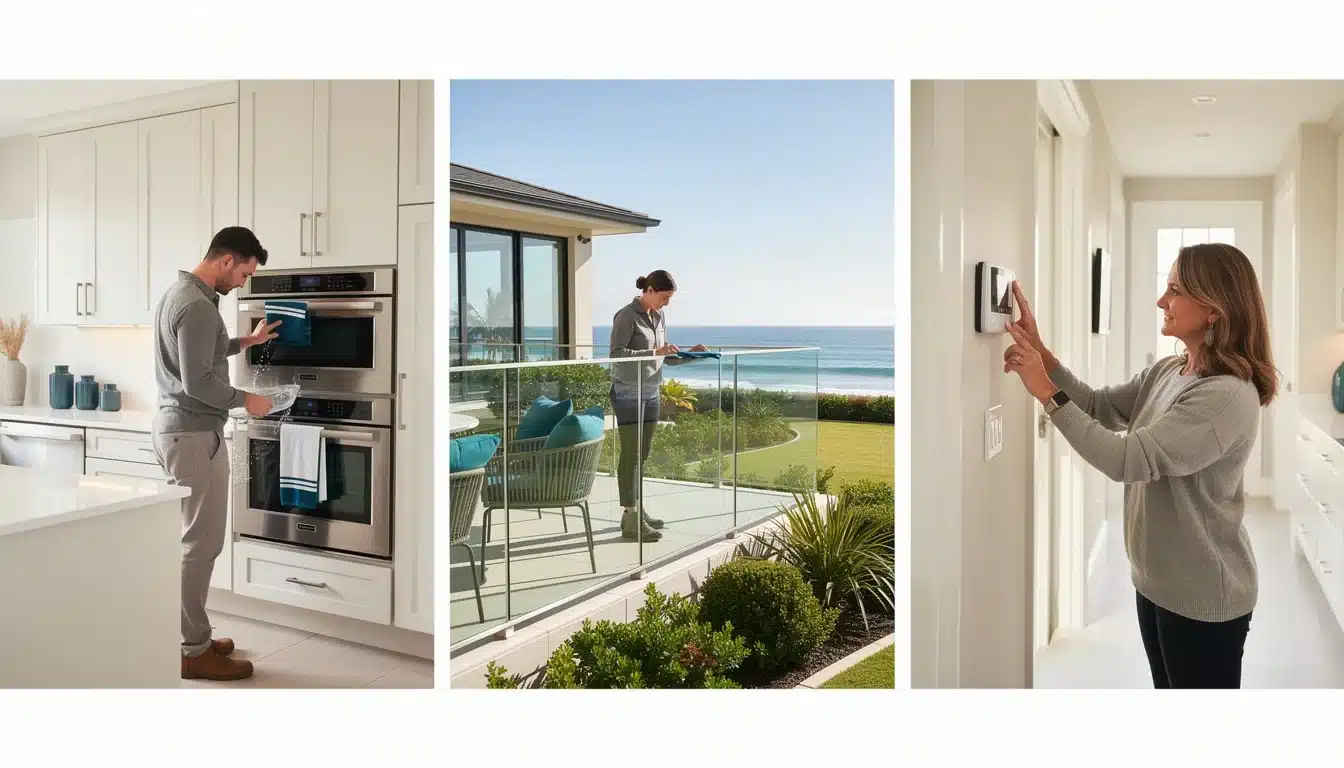 A step-by-step visual process guide demonstrating how luxury vacation home maintenance tips works