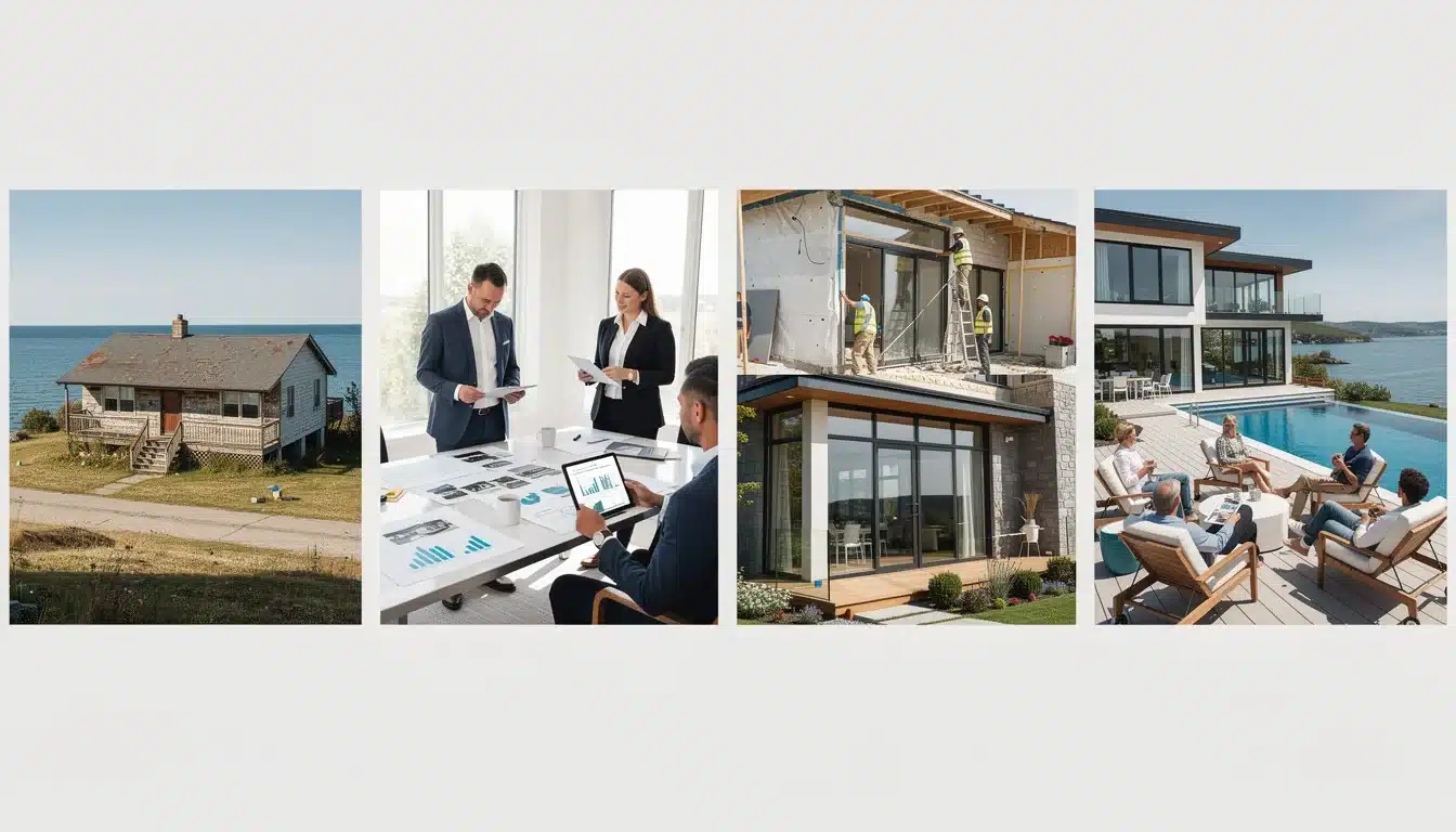 A step-by-step visual process guide demonstrating how private equity vacation home case study works