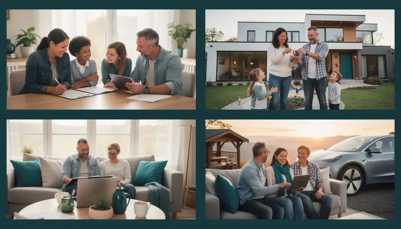 A step-by-step visual process guide demonstrating how shared ownership benefits for families works