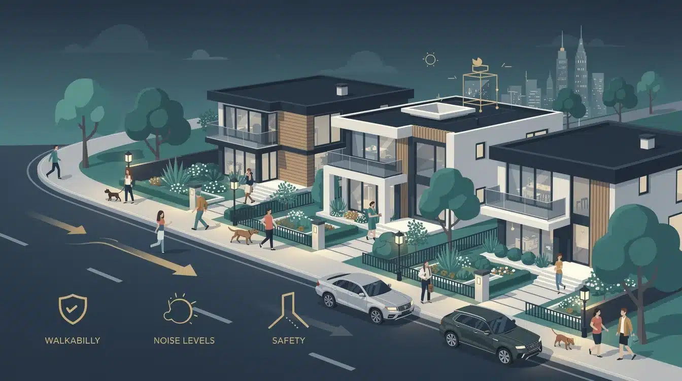A summary infographic highlighting best practices for evaluating neighborhood dynamics luxury homes