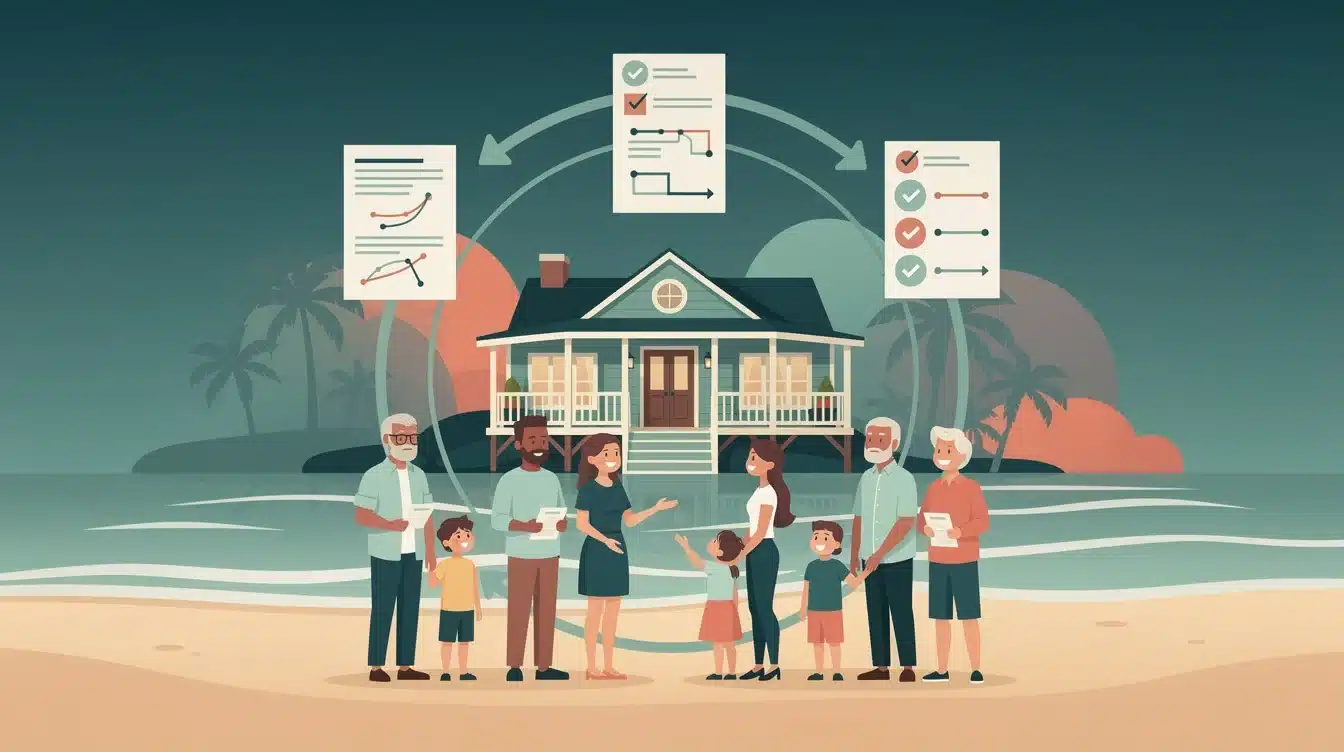 A summary infographic highlighting best practices for succession planning shared vacation homes