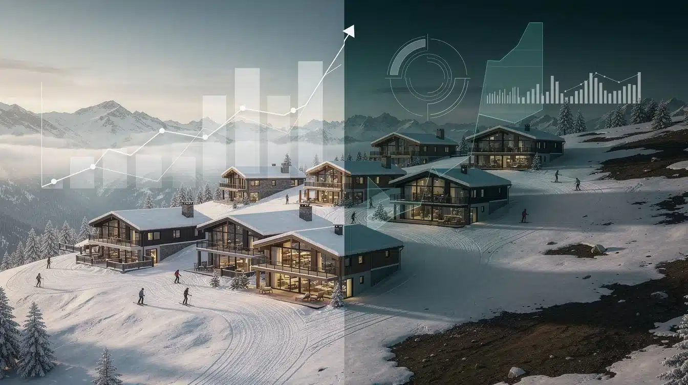 A summary infographic highlighting best practices for climate impact ski-in ski-out villa investments