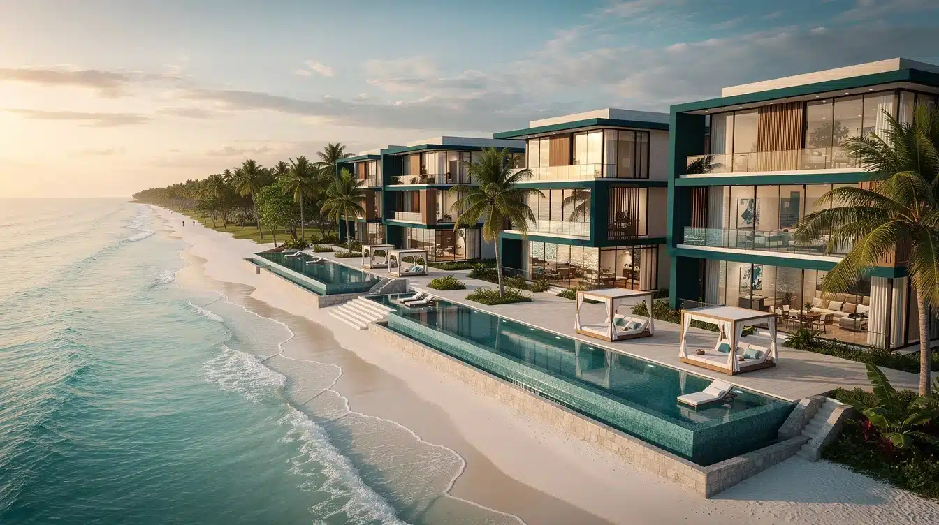An illustrated diagram showing the key benefits of emerging luxury beachfront developments southeast asia strategies