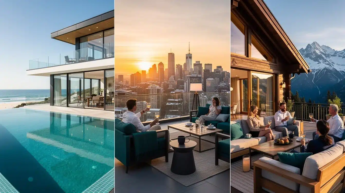 An illustrated diagram showing the key benefits of diversifying luxury vacation residences 2026 strategies