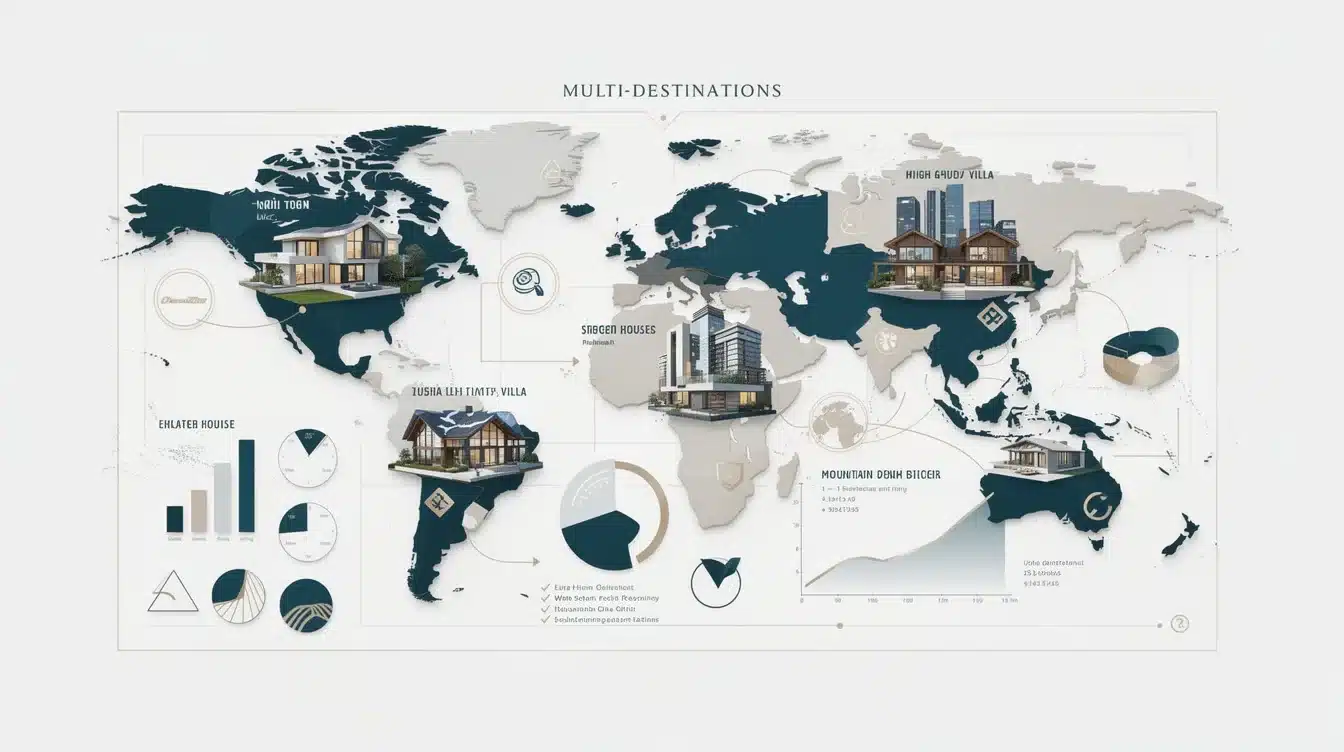 A summary infographic highlighting best practices for multi-destination luxury vacation home portfolio case study